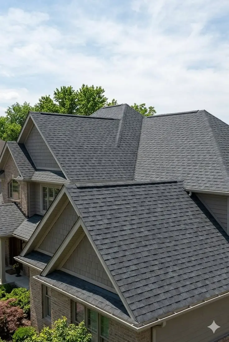 New asphalt shingle roof installed on a Connecticut home
